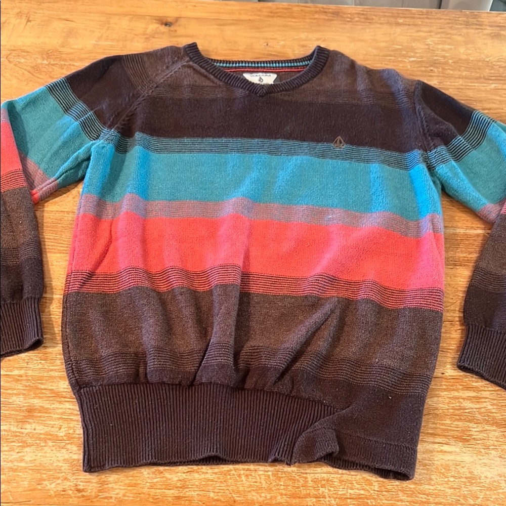 Volcom Striped Multicolor Kids Sweater